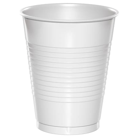 Touch Of Color White Plastic Cups, 16oz, 240PK 28000081